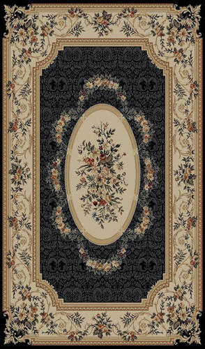 Name:Rhine RH13_black Rug, Item id:4510_RH13_black (Medium Image)