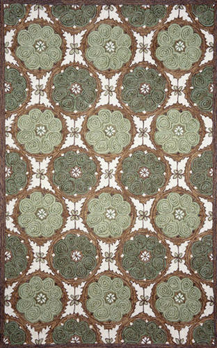 Name:Ravella Lakai Circles Green Rug, Item id:5710_RAVELLA_LAKAI_CIRCLES_GREEN_193806 (Medium Image)