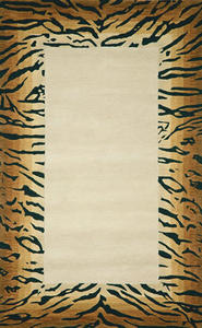 Seville Tiger Border Brown Rug Thumbnail Image