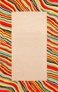 Seville Large Spiral Border Neutral 967812 Rug Thumbnail Image