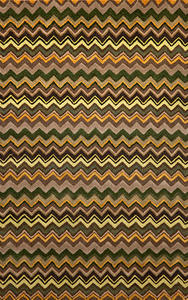 Seville Zig Zag Stripe Green 966606 Rug Thumbnail Image