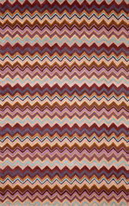 Seville Zigzag Stripe Purple 966649 Rug Thumbnail Image