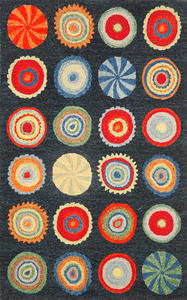Siena Small Pop Circles Navy 800033 Rug Thumbnail Image