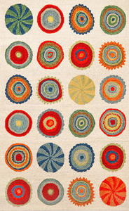 Siena Small Pop Circles Neutral 800012 Rug Thumbnail Image