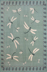 Terrace Dragonfly Aqua 174673 Rug Thumbnail Image