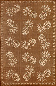 Thatcher Pineapple Brown Ivory 486699 Rug Thumbnail Image