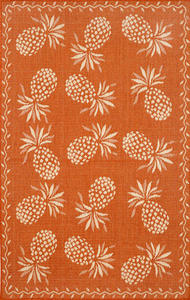 Thatcher Pineapple Terracotta Ivory 486674 Rug Thumbnail Image