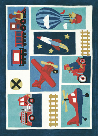 Name:KidzImage Ki001 Cobalt Blue Rug, Item id:7110_KI001_Cobalt_Blue (Medium Image)