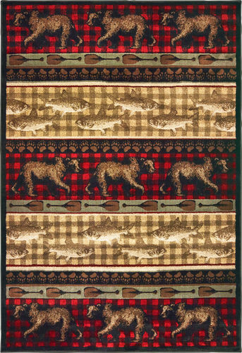 Modern Loom Woodlands 7310_9594B Red Traditional Rug Product Image