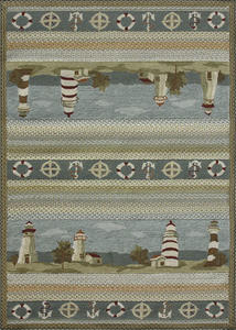 Name:Hampton HA-06 HM Lighthouse / Blue Rug, Item id:7510_HAMPHA-06LHBB (Medium Image)