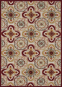 Name:Juliana JL-26 Ivory-Red Rug, Item id:7510_JL-26_IVORY-RED (Medium Image)