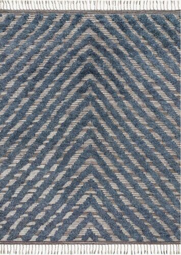 Loloi KHALID KF-06 Blue Hand Knotted Synthetic Rug Product Image