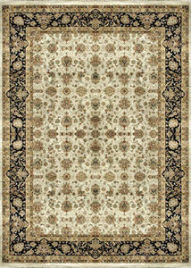 Name:Kingsford KI-03 FR Ivory / Black Rug, Item id:7510_KINGKI-03IVBL (Medium Image)