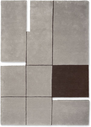 Name:Gandia Blasco Modern A 180 Degree Rug Gray Rug, Item id:7610_a180ruggray (Medium Image)