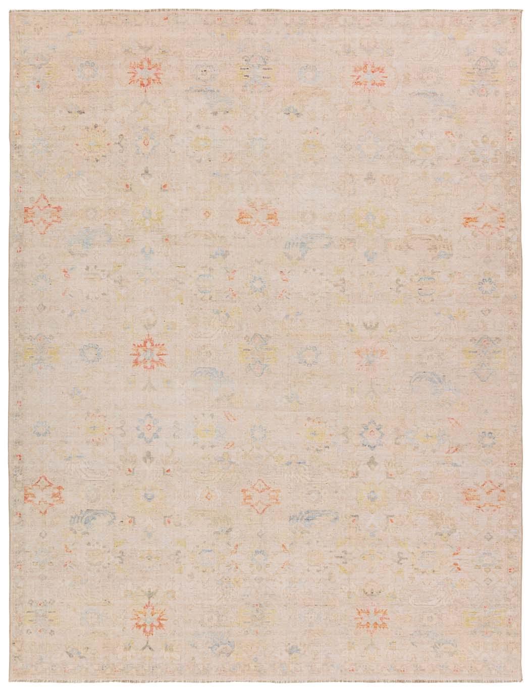 Jaipur Living Aaina Floral Cream/Blue Runner Rug  Product Image