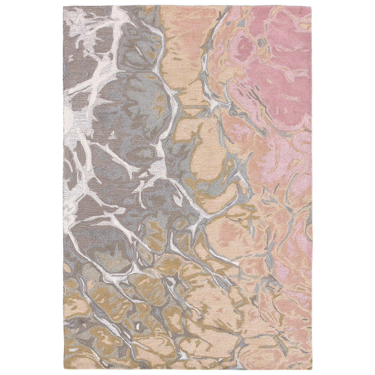 Liora Manne Corsica Plush Wool  Rectangular Indoor Rug-Abstract, Water Blush  Product Image