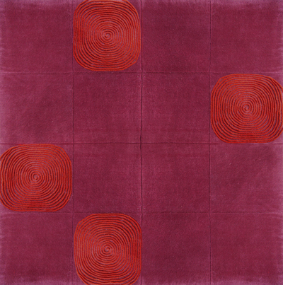 Spirals Red Plum Rug Product Image