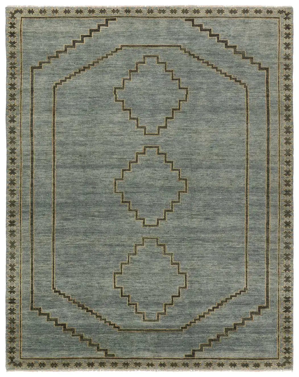 Jaipur Living Paphos Hand-Knotted Medallion Blue/ Gray Area Rug  Product Image