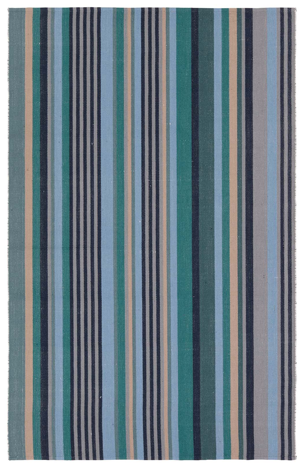 Vibe by Jaipur Living Sergio Handmade Striped Teal/Blue Area Rug  Product Image