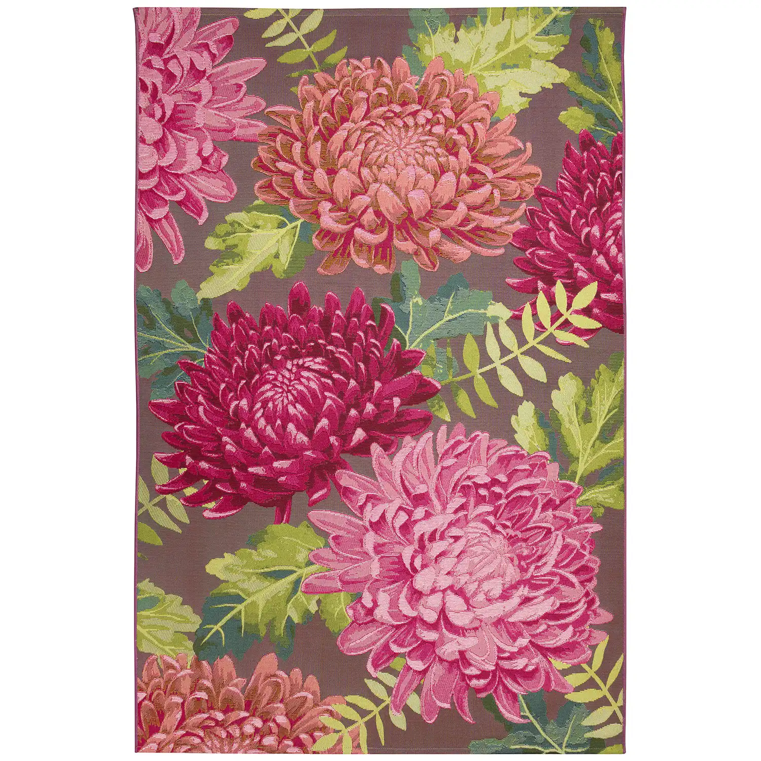 Liora Manne Marina Low Profile  Durable Indoor/Outdoor Woven Rug- Mum Fuchsia  Product Image