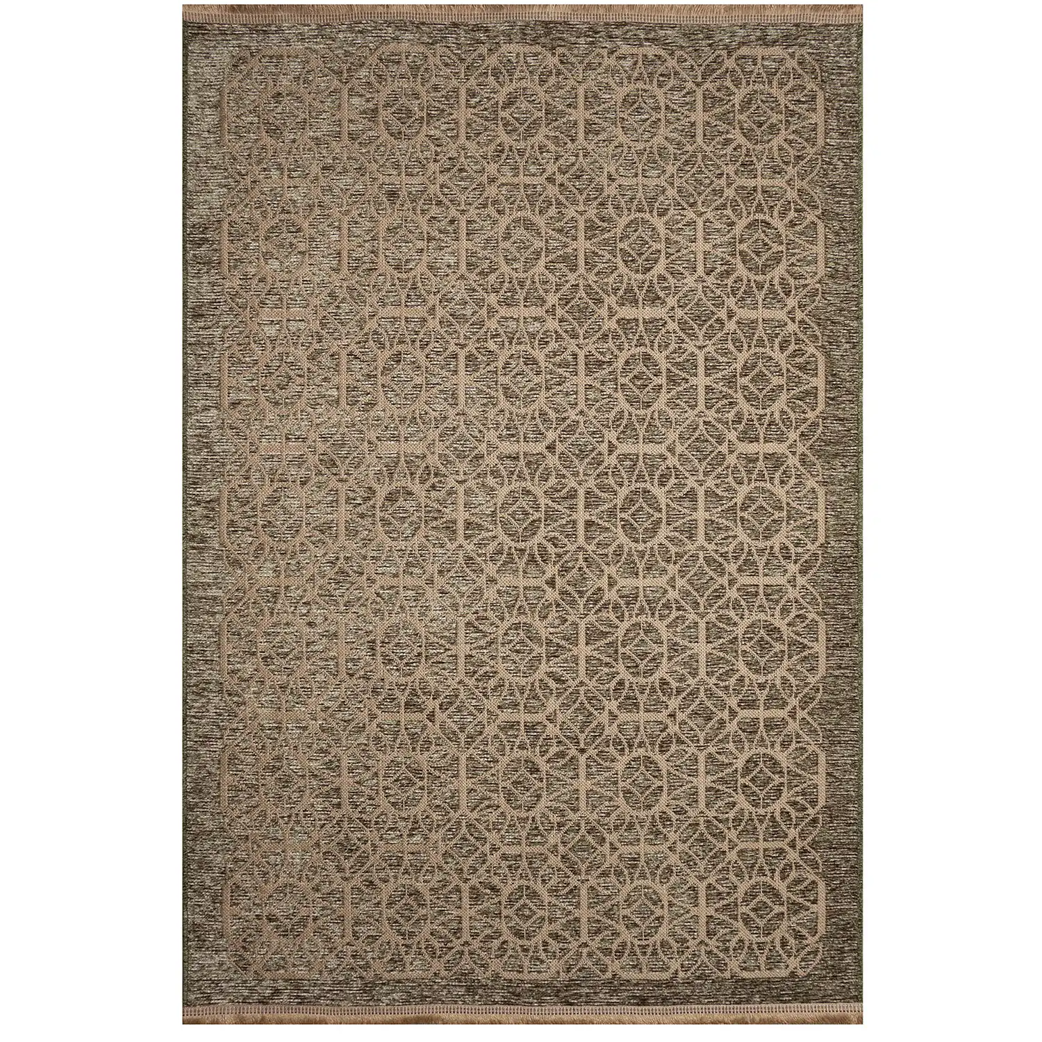 Liora Manne Mercer Low Profile  Non-Skid Indoor  Woven Rug- Tracery Green  Product Image