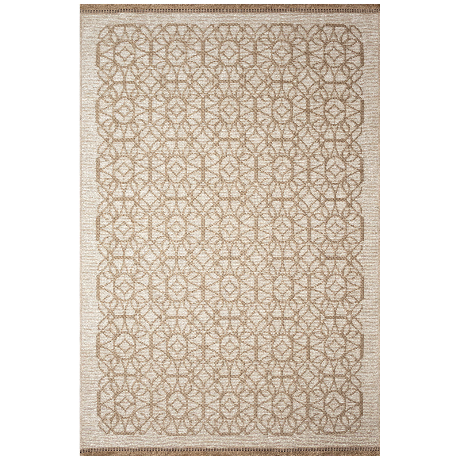 Liora Manne Mercer Low Profile  Non-Skid Indoor  Woven Rug- Tracery Ivory  Product Image