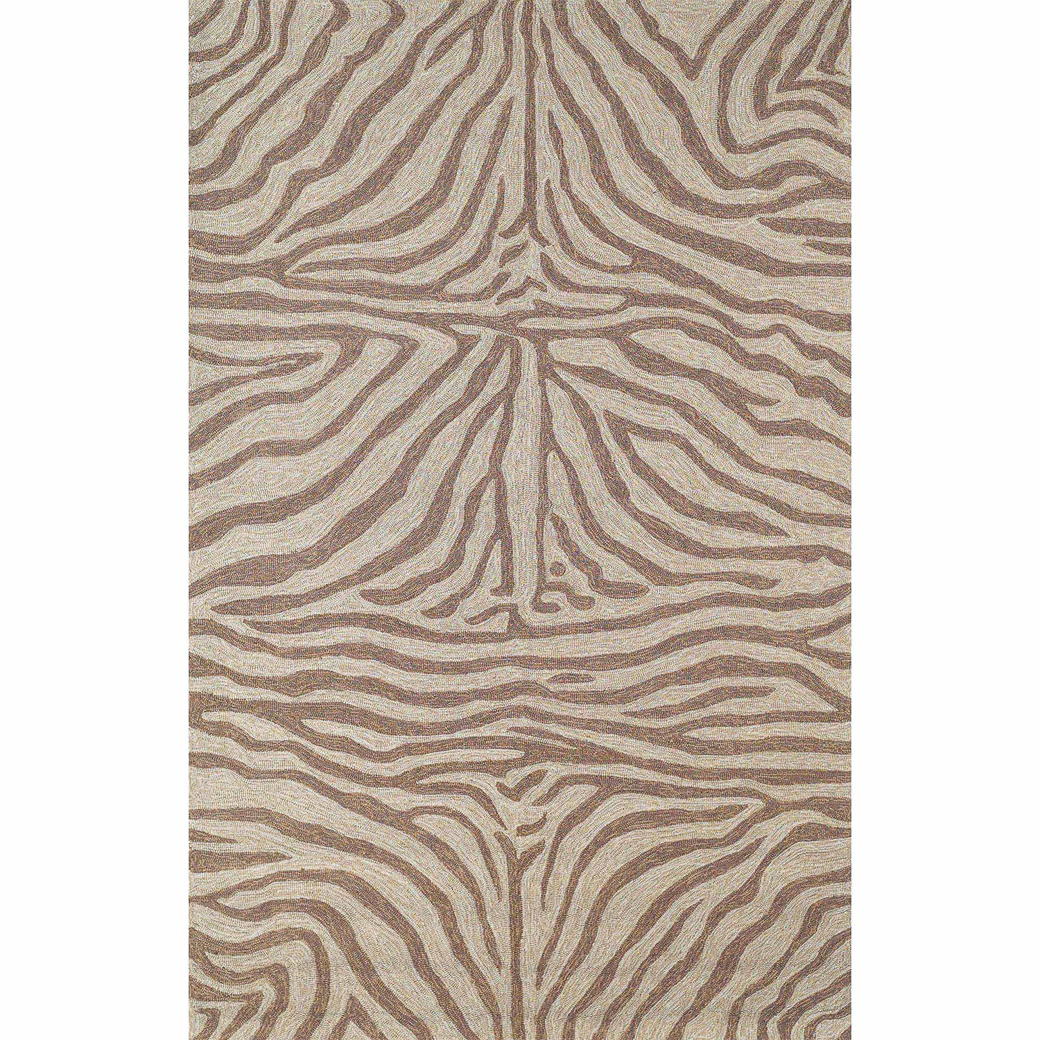 Liora Manne Ravella Indoor/Outdoor Durable Hand-Tufted  UV Stabilized Rug- Zebra Brown  Product Image