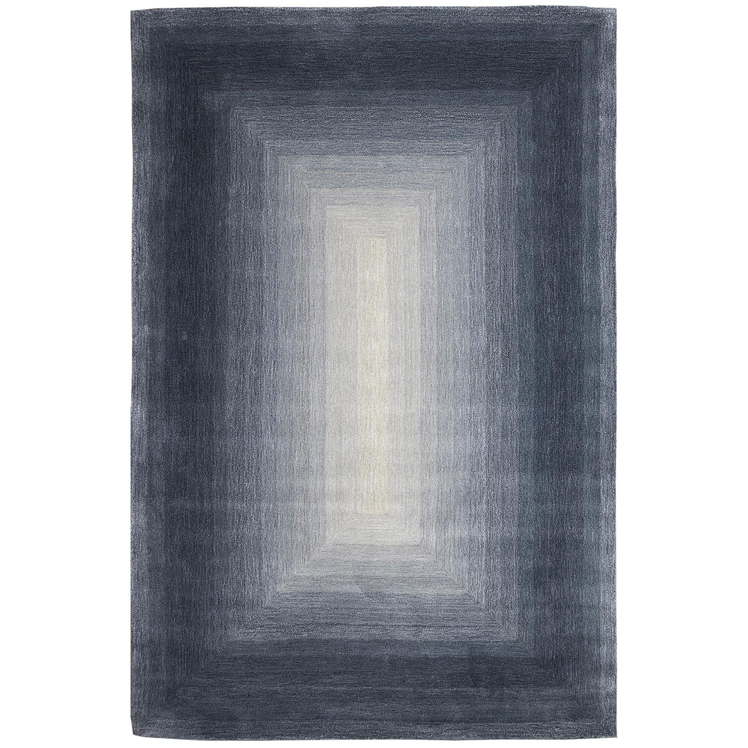Liora Manne Tivoli Plush Wool  Rectangular Indoor Rug-Abstract, Dream Border Denim  Product Image