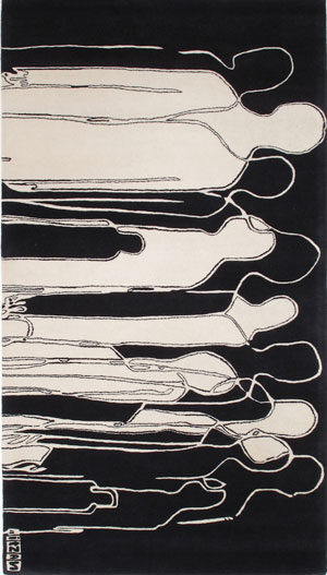 Name:Multitude Black & White Rug, Item id:clrgl_6.00-x-10.09 (Medium Image)