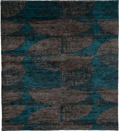 Grunge B Silk Wool Hand Knotted Tibetan Rug Product Image