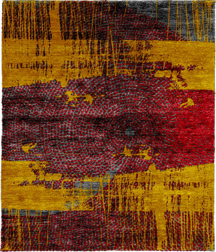 Fragmented N Wool Hand Knotted Tibetan Rug Product Image