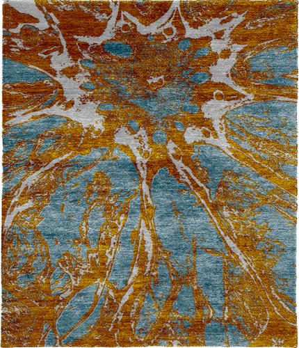 Macro A Silk Wool Hand Knotted Tibetan Rug Product Image