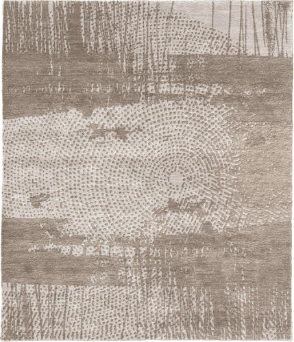 Fragmented P Wool Hand Knotted Tibetan Rug Product Image