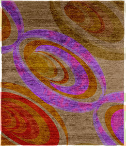 Uranosilite Highland Hand Knotted Tibetan Rug Thumbnail Image