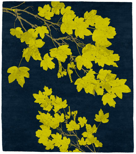 Autumn Lemon - Blue Rug Product Image