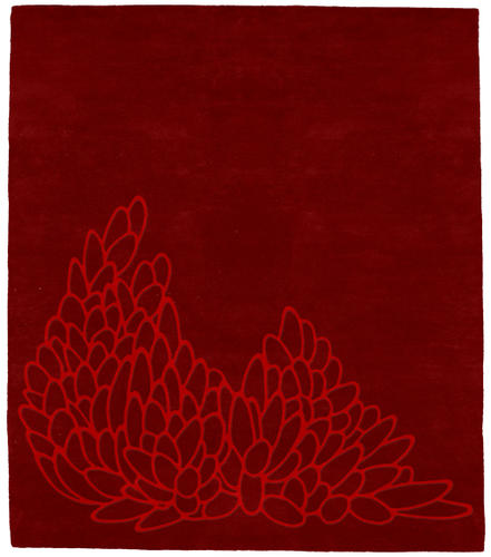 Name:Leaves Crimson Rug, Item id:glr_leaf-02 (Medium Image)