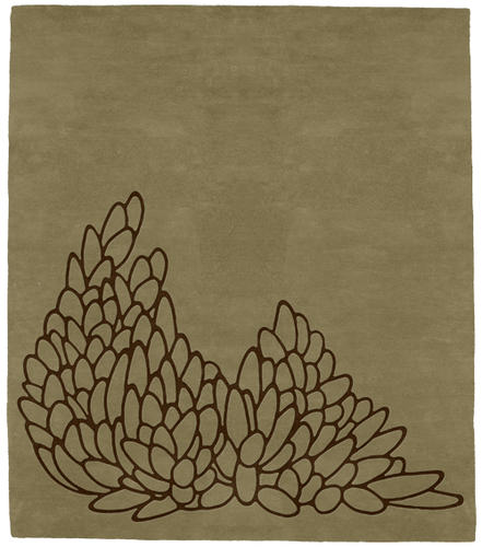 Name:Leaves Mahogany Rug, Item id:glr_leaf-03 (Medium Image)