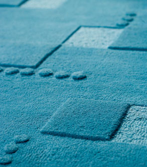 Miami Turquoise Blue Wool Rug