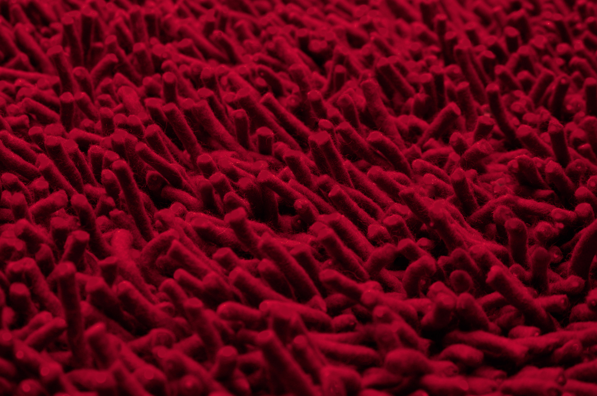 Primo Coral Burgundy Wool Shag Rug Product Image