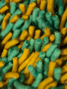 Primo Shag Duo Yellow Cyan Rug Thumbnail Image