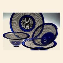 Cobalt Lace Bowls and Plate