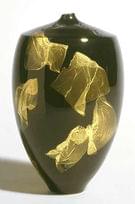 Vertical Vase with 18k Gold