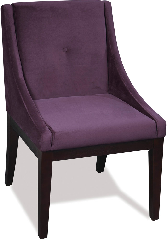 Curves Willow Accent Chair Purple Velvet
