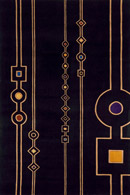 New Wave Chimes Black Rug