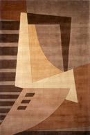 New Wave Shapes III Light Brown Rug