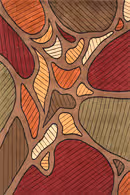 New Wave Graphic Taupe Rug