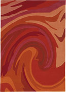 Action Painting 4018-41 Red Rug