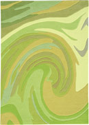 Action Painting 4018-60 Green Rug