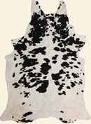Black Black & White Cowhide Rug