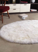 Solid Oval Sheepskin Rug